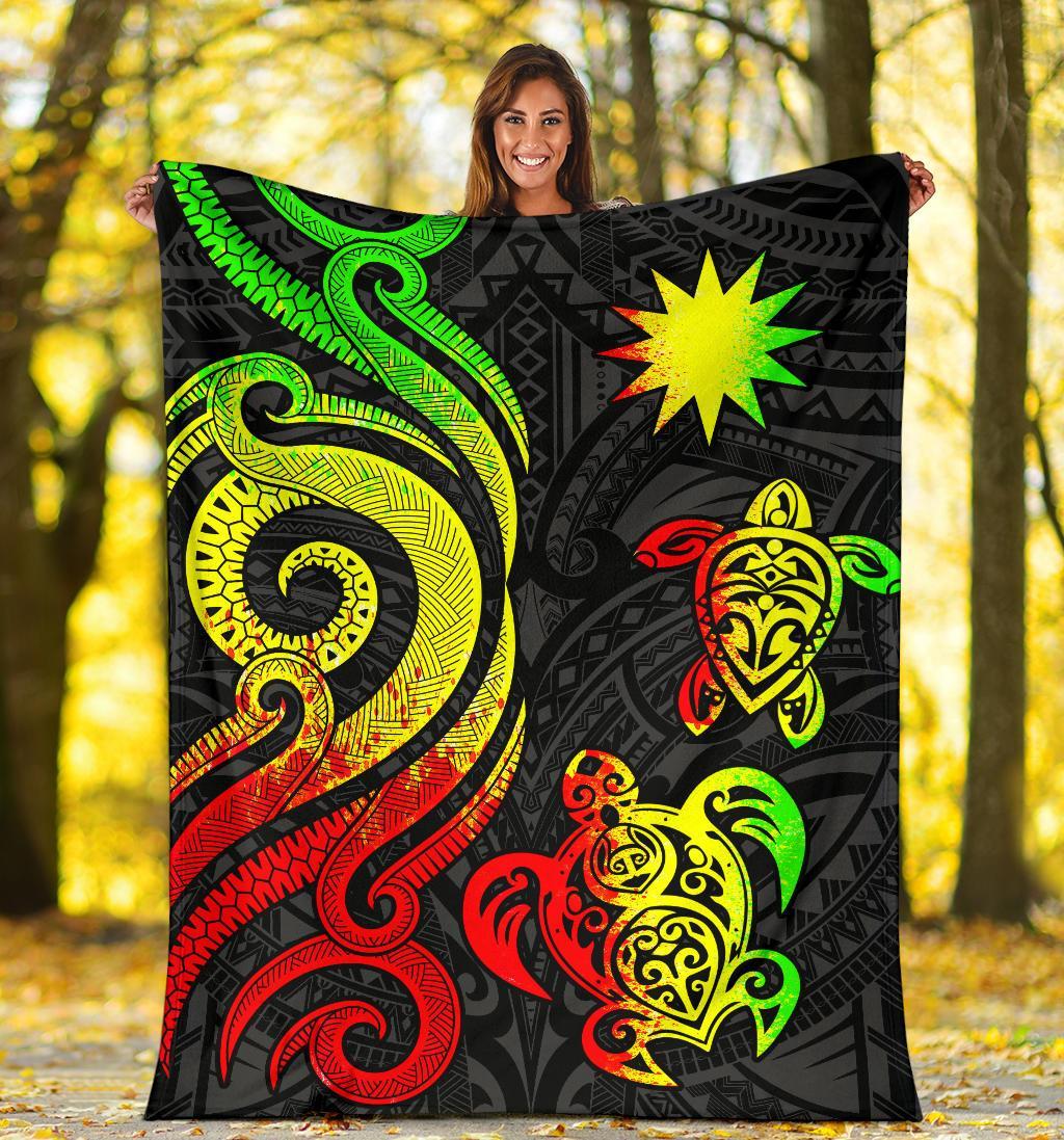 Nauru Premium Blanket - Reggae Tentacle Turtle - Polynesian Pride