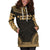 Kanaka Maoli Women's Hoodie Dress - Polynesian Gold Chief - Polynesian Pride