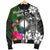 Marshall Islands Men Bomber Jacket - Turtle Plumeria Banana Leaf - Polynesian Pride