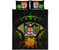 Fiji Polynesian Quilt Bed Set Hibiscus Reggae - Polynesian Pride