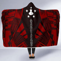 Austral Islands Hooded Blanket - Polynesian Tattoo Red - Polynesian Pride