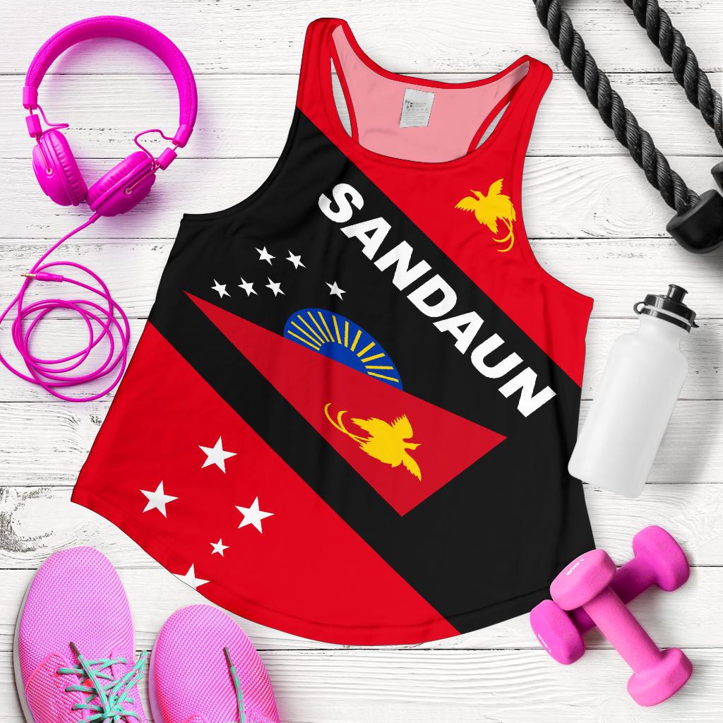 Papua New Guinea Women's Racerback Tank - Sandaun Province Red - Polynesian Pride