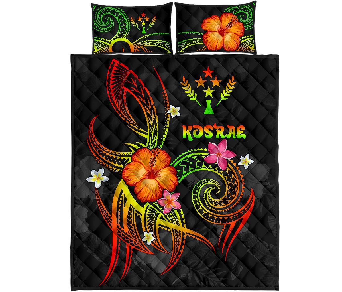 Kosrae Polynesian Quilt Bed Set - Legend of Kosrae (Reggae) - Polynesian Pride