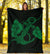 Anchor Green Poly Tribal Premium Blanket - Polynesian Pride