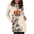 Papua New Guinea Hoodie Dress - Papua New Guinea Coat Of Arms & Beige Hibiscus - Polynesian Pride