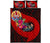 Tahiti Quilt Bed Set - Polynesian Hook And Hibiscus (Red) - Polynesian Pride