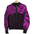 New Zealand Men's Bomber Jacket, Maori Polynesian Tattoo Purple - Polynesian Pride