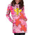 Hawaii Women's Hoodie Dress - Polynesian Pink Plumeria Turtle - Polynesian Pride