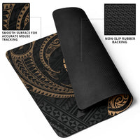 Tahiti Polynesian Mouse Pad - Gold Tribal Wave - Polynesian Pride
