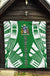 Norfolk Island Premium Quilt - Norfolk Island Coat Of Arms Polynesian White Tattoo (Green) - Polynesian Pride