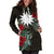 Nauru Hoodie Dress - Nauru Flag Hibiscus - Polynesian Pride