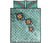 Hawaii Turtle Swimming Tribal Polynesian Quilt Bed Set - AH - Min Style Blue - Polynesian Pride