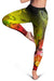 Samoa Leggings - Humpback Whale with Tropical Flowers (Yellow) - Polynesian Pride