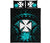 Wallis And Futuna Polynesian Quilt Bed Set Hibiscus Turquoise - Polynesian Pride