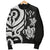 Kosrae Micronesian Men Bomber Jacket - White Tentacle Turtle - Polynesian Pride