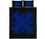 Hawaiian Quilt Bed Set Royal Pattern - Black And Blue - A2 Style - Polynesian Pride