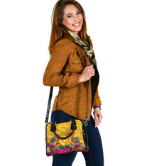 Polynesian Shoulder Handbags - Vanuatu Symbols With Hibiscus - Polynesian Pride