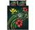 Hawaii Polynesian Quilt Bed Set - Green Turtle Hibiscus - Polynesian Pride