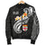 Fiji Men's Bomber Jacket - Fiji Seal Polynesian Patterns Plumeria (Black) - Polynesian Pride