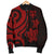 Fiji Polynesian Men Bomber Jacket - Red Tentacle Turtle - Polynesian Pride