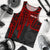 American Samoa Personalised Men's Tank Top - Seal With Polynesian Pattern Heartbeat Style (Red) - Polynesian Pride