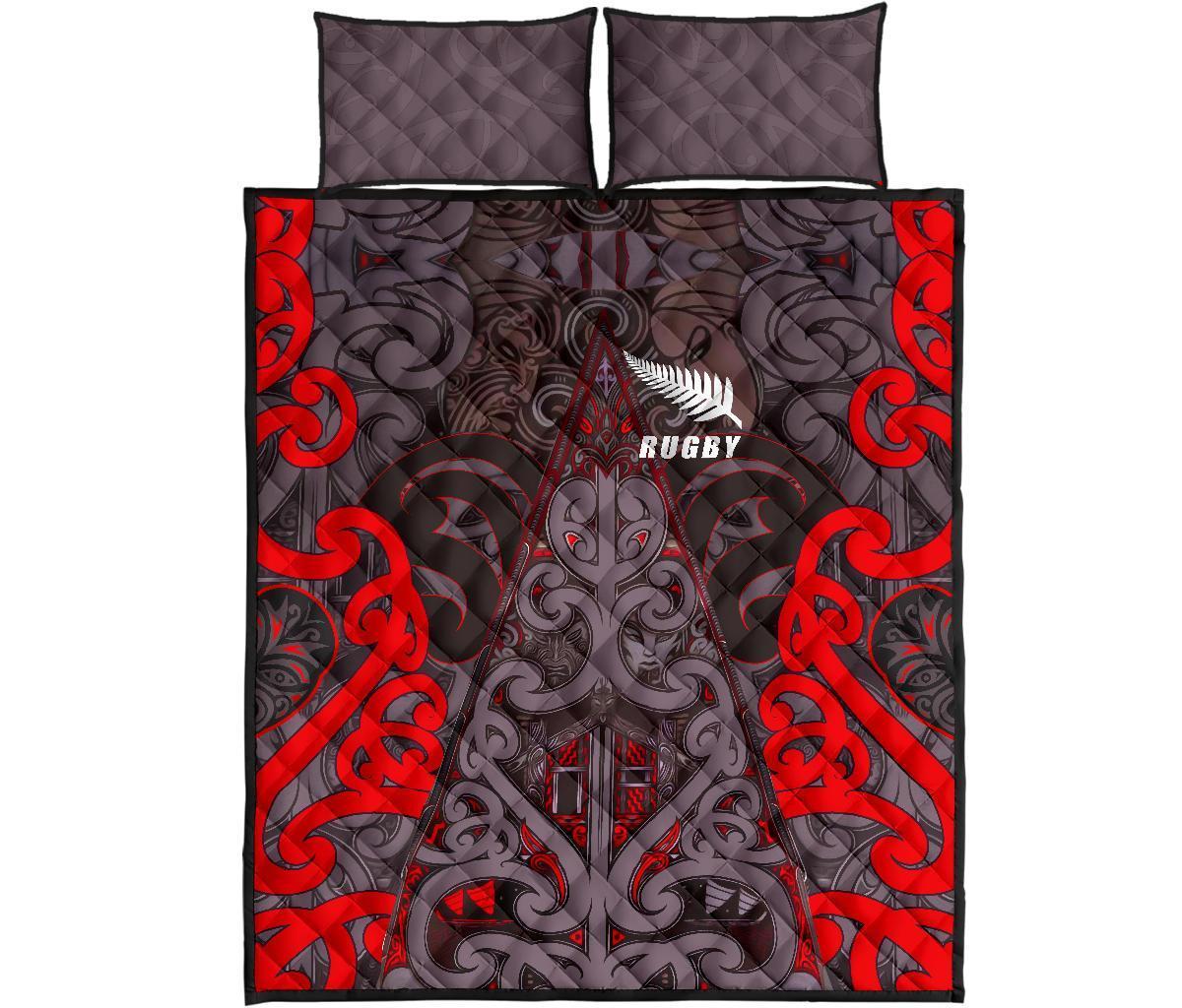 Quilt Bed Set Nz New Zealand Maori Rugby - Polynesian Pride