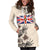 Niue Hoodie Dress - Niue Flag & Beige Hibiscus - Polynesian Pride