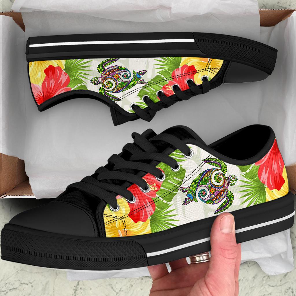Polynesian Hawaii Low Top Shoe Turtle Colorful - Polynesian Pride