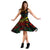 Yap Polynesian Midi Dress - Turtle Hibiscus Reggae - Polynesian Pride