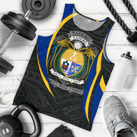 Nauru Polynesian Tank Top (Men) - Nauru Spirit (Original) Blue - Polynesian Pride