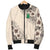 Norfolk Island Men's Bomber Jacket - The Beige Hibiscus - Polynesian Pride