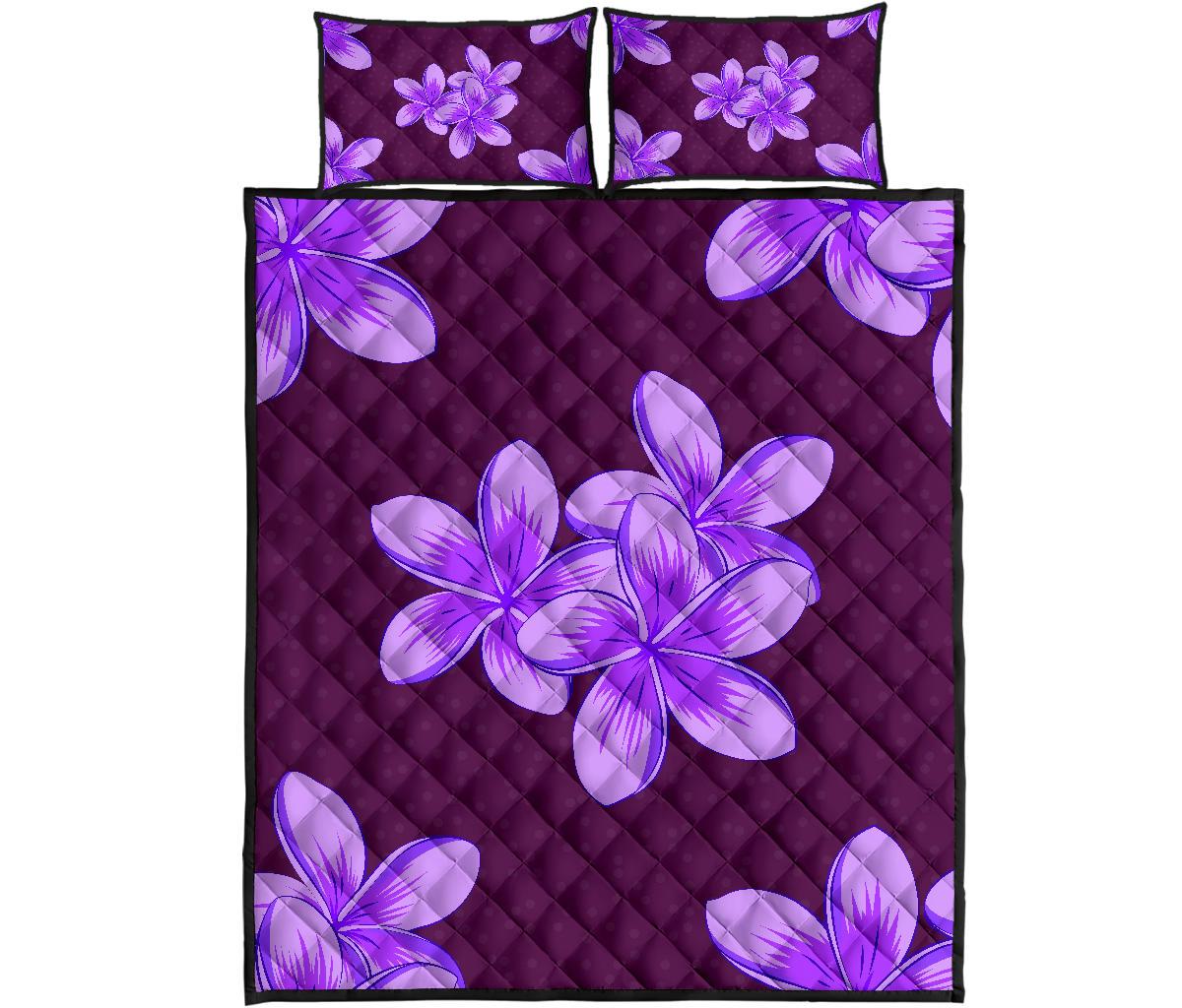 Hawaii Plumeria Simple Quilt Bed Set Art - Polynesian Pride