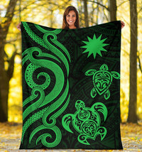 Nauru Premium Blanket - Green Tentacle Turtle - Polynesian Pride