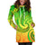 New Zealand Maori Mangopare Women Hoodie Dress Polynesian - Green - Polynesian Pride