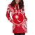 Chuuk Polynesian Hoodie Dress Map Red White - Polynesian Pride