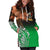 Vanuatu Women's Hoodie Dress Polynesian Palm Tree Flag - Polynesian Pride