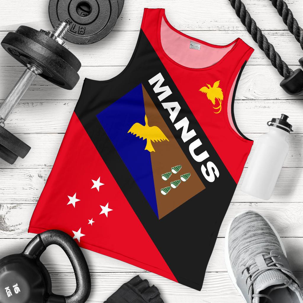 Papua New Guinea Men's Tank Top - Manus Province Red - Polynesian Pride