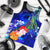 Federated States of Micronesia Custom Personalised Men's Tank Top - Humpback Whale with Tropical Flowers (Blue) Blue - Polynesian Pride