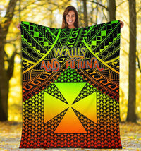 Polynesian Wallis and Futuna Premium Blanket - Reggae Vintage Polynesian Patterns - Polynesian Pride