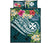 Wallis and Futuna Polynesian Quilt Bed Set - Summer Plumeria (Turquoise) - Polynesian Pride