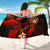 Hawaii Polynesian Sarong - Plumeria Flowers And Waves - Polynesian Pride