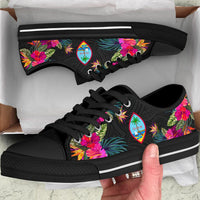 Guam Low Top Shoe - Hibiscus Polynesian Pattern - Polynesian Pride