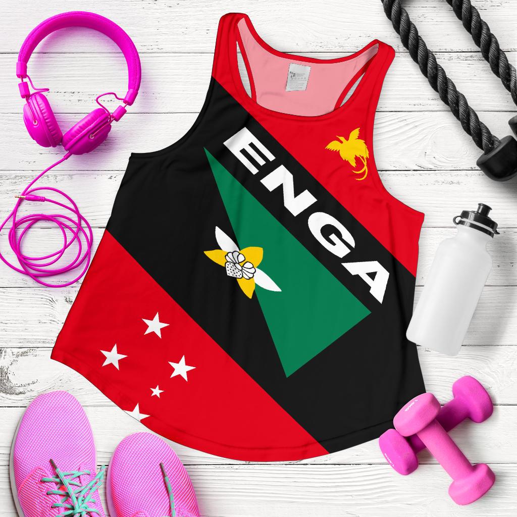Papua New Guinea Women's Racerback Tank - Enga Province Red - Polynesian Pride