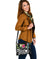 Nauru Polynesian Shoulder Handbag - Summer Plumeria (Black) - Polynesian Pride