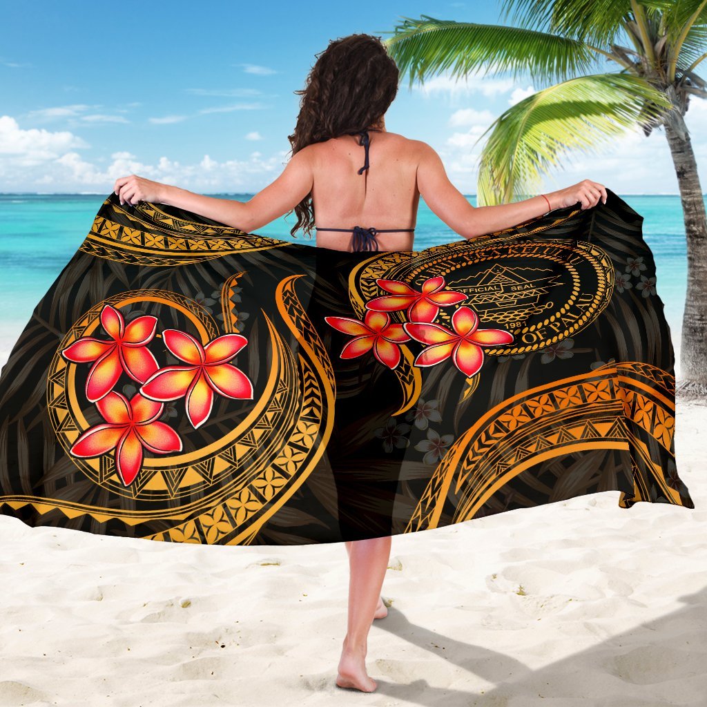 Palau Sarong - Gold Plumeria - Polynesian Pride