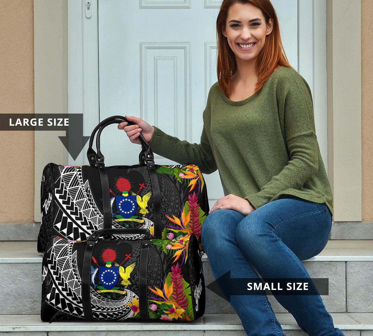 Cook Islands Travel Bag - Custom Personalised Seal Spiral Polynesian Patterns - Polynesian Pride