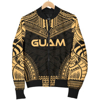 Guam Polynesian Chief Men's Bomber Jacket - Gold Version - Polynesian Pride