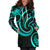 New Zealand Maori Mangopare Women Hoodie Dress Polynesian - Turquoise - Polynesian Pride