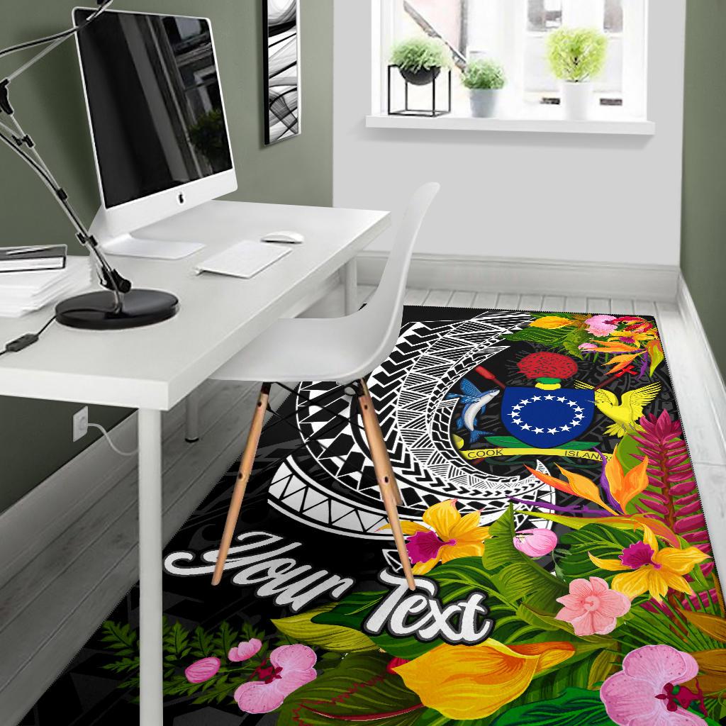Cook Islands Area Rug - Custom Personalised Seal Spiral Polynesian Patterns - Polynesian Pride
