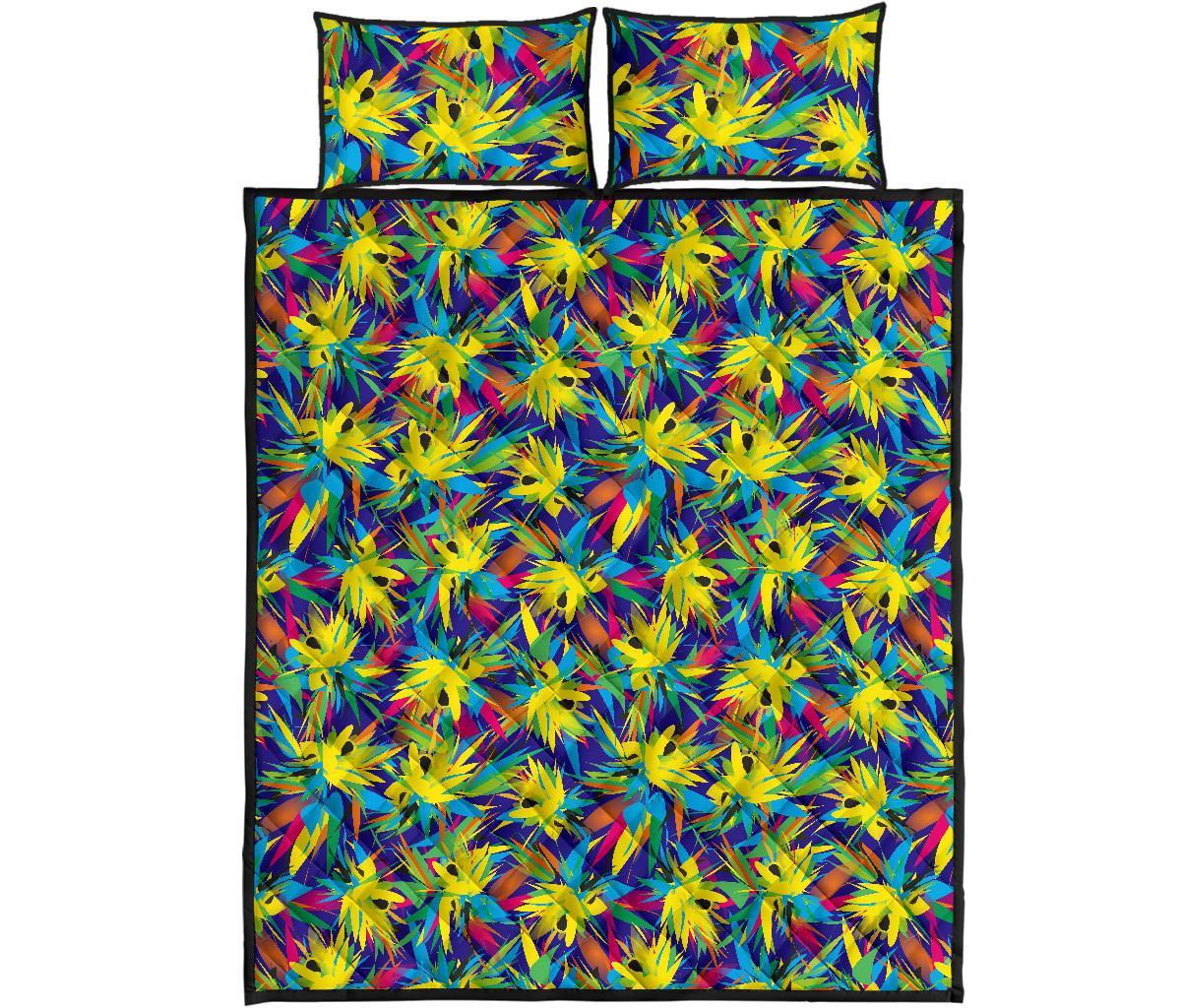 Tropical Pattern Mix Quilt Bed Set Art - Polynesian Pride